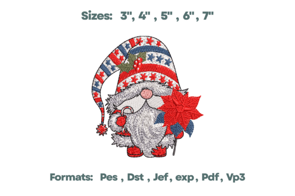 Americana Gnome Poinsettia Embroidery Review