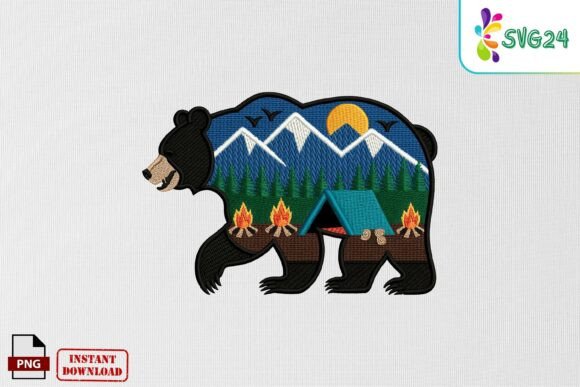 Bear Mountain Camping Scene Embroidery Review