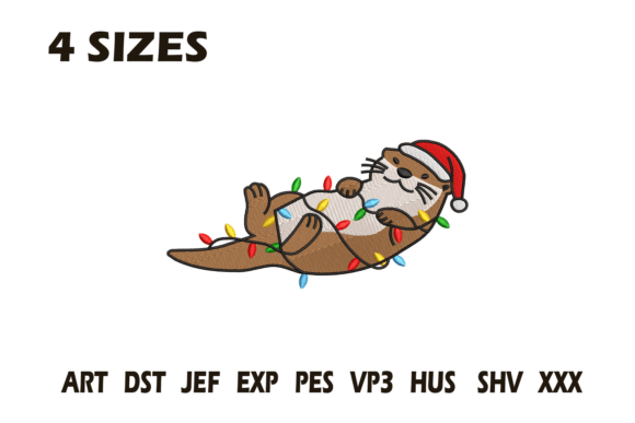 Cute Christmas Otter Embroidery: A Designer’s Review