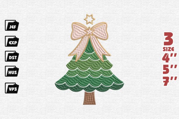 Cute Ribbon Christmas Tree Embroidery Review