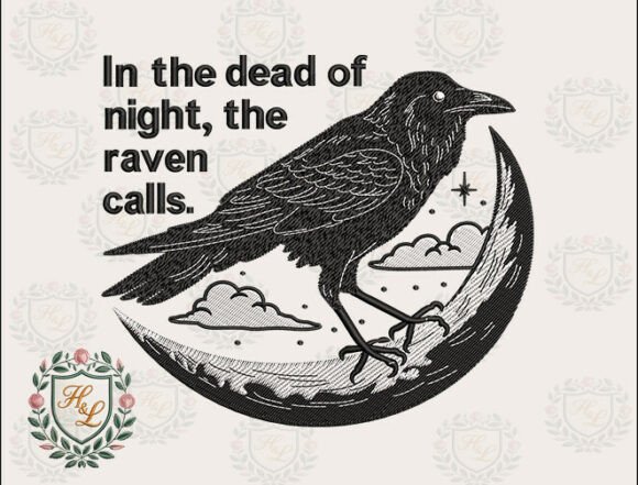 Gothic Moon Raven Embroidery Files Review