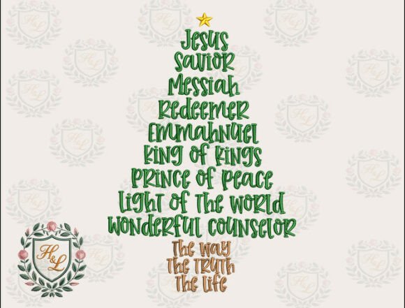 Review: Christian Christmas Tree Embroidery Design