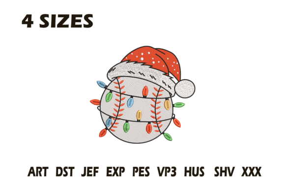 Review: Christmas Baseball Santa Hat Embroidery for Merch