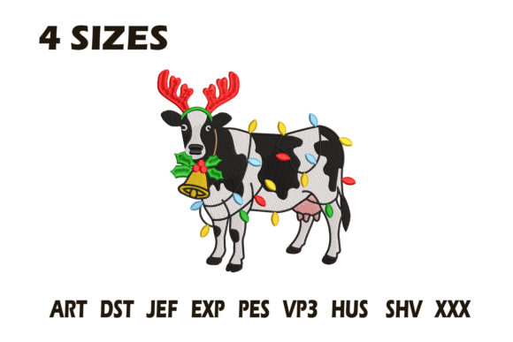 Review: Christmas Cow Embroidery Design for Boutique Apparel