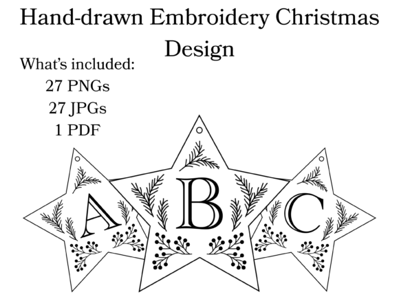 Review: Hand-Drawn Christmas Embroidery Design
