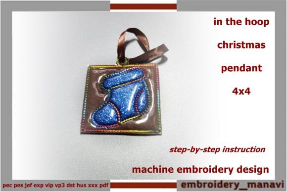 Review: Pendant with Christmas Boots Embroidery