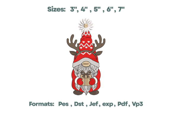 Review: Reindeer Antlers Gnome Gift Embroidery for Holiday Sales