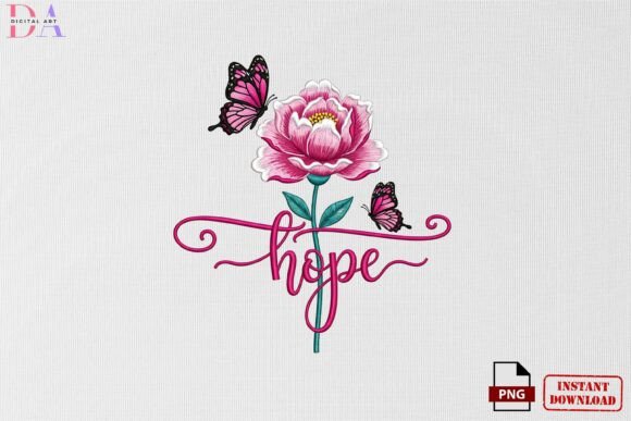 Reviewing Hope Flower Butterfly Embroidery PNG