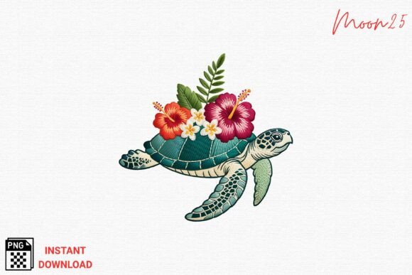 Reviewing Sea Turtle Tropical Floral Embroidery PN