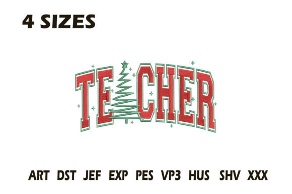 Reviewing the Christmas Teacher Embroidery Design
